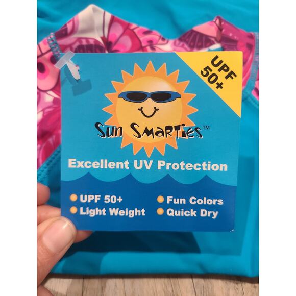 Sun smarties one step ahead 2t rashgaurd  long sleeve swim top new with tags - Picture 4 of 8
